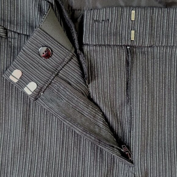 Lane Bryant The Allie Dress Pants Size 28 Trouser Straight Black Pinstripe 46X31 - Picture 5 of 12
